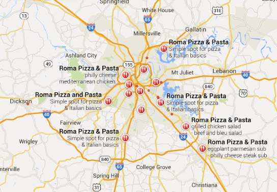 Find a Roma Pizza and Pasta near you.